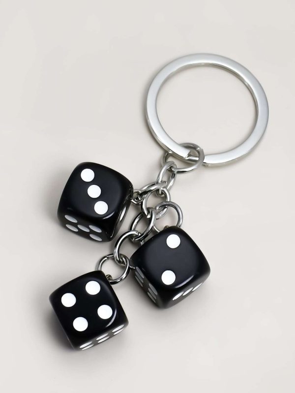 Men Dice Charm Keychains For Daily Use Key Decoration Gift For Friend Casual - Image 2
