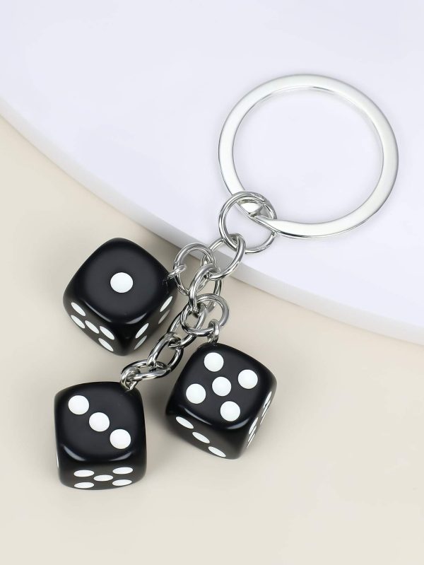 Men Dice Charm Keychains For Daily Use Key Decoration Gift For Friend Casual - Image 4