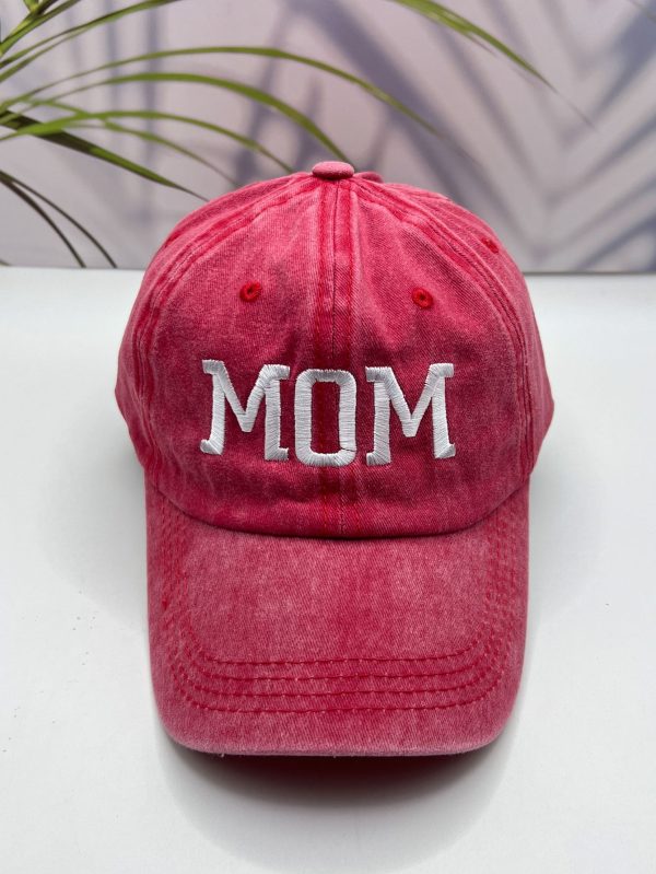 2 Pcs Letter Embroidery Mom Dad Baseball Hat For Lovers Street - Image 2