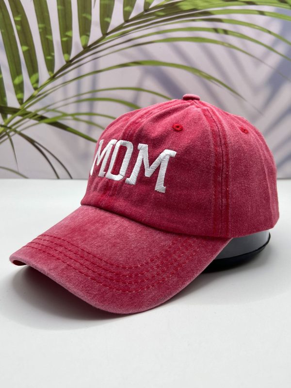 2 Pcs Letter Embroidery Mom Dad Baseball Hat For Lovers Street - Image 5