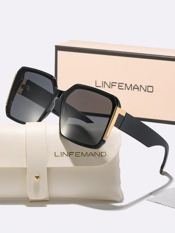 Fashion Oversized Frame Outdoor Decorative Fashion Glasses For Women, Windproof, Sun Protection, Driving, Party, Holiday Gift Beach Accessories For Women Glasses Shades