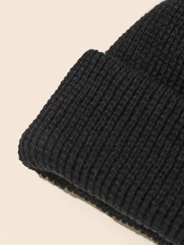 Men Solid Knitted Hat Casual - Image 4
