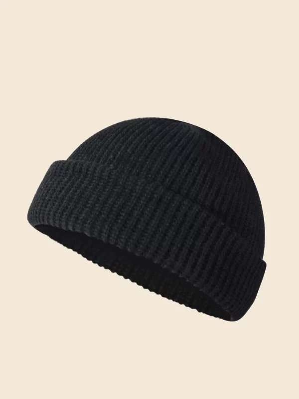Men Solid Knitted Hat Casual