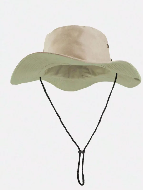 Women's Solid Color Sun Hat, Large Brim Foldable Fishing Hat For UV Protection, Suitable For Everyday Use - Image 2