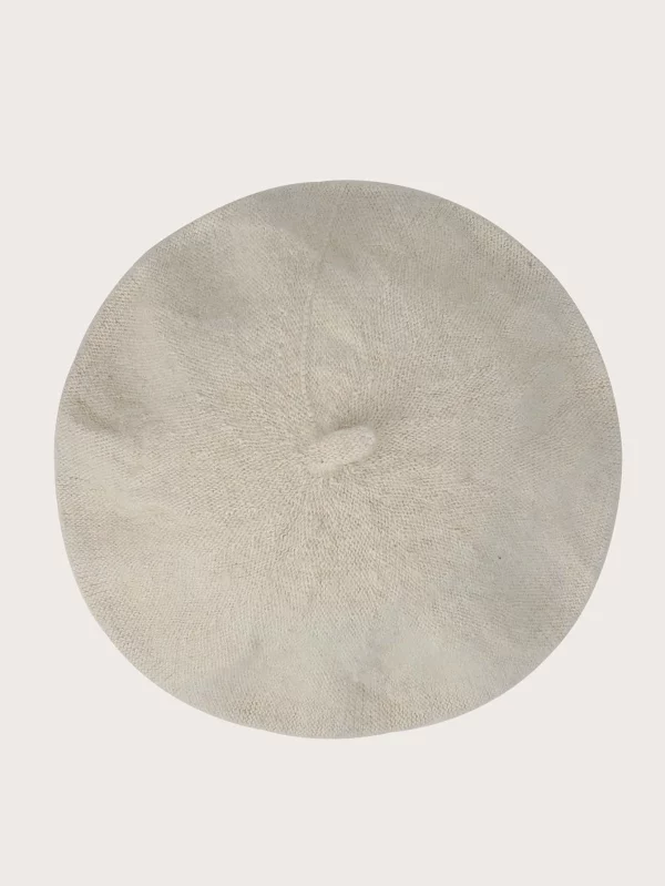 Elegant 1pc Soft Minimalist Solid Beret - Image 3