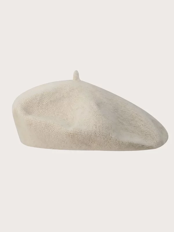 Elegant 1pc Soft Minimalist Solid Beret