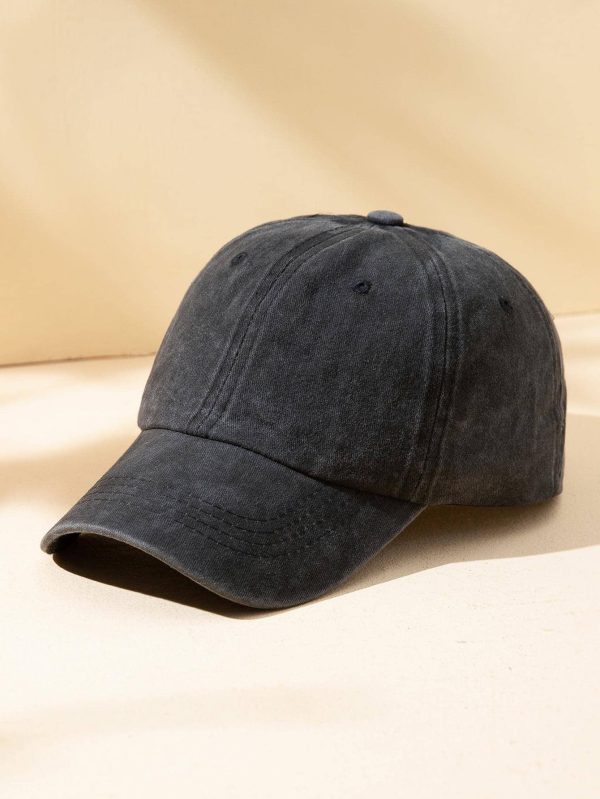 Men's Washed  Plain Cap Baseball Cap Casual - Image 3
